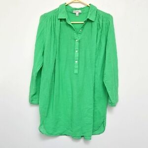 J.Crew Whisper Gauze Green Beach Swim Tunic Cover up, XS